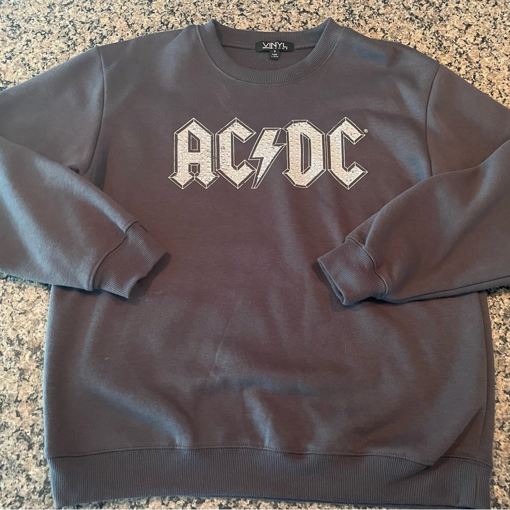AC/DC Gray Crewneck Sweater